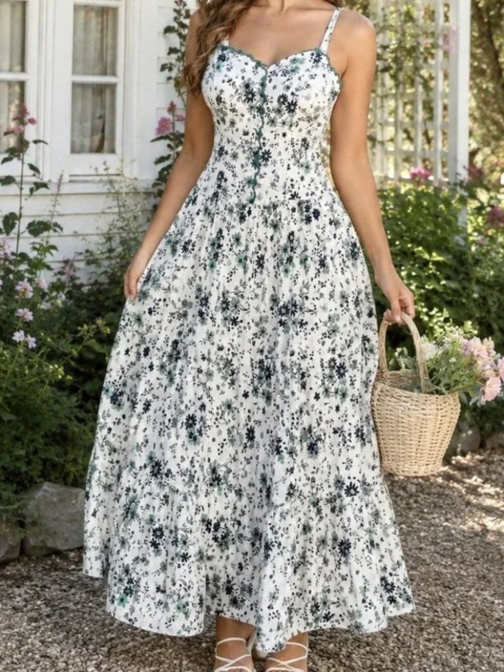 Anthropologie Somerset Floral Maxi Dress Boho Cottagecore Prairie Romantic Small